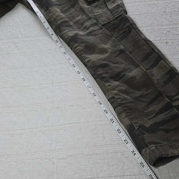 SANCTUARY X Anthropologie Discoverer Linen Camo Cargo Pants Size XS - Picture 9 of 16